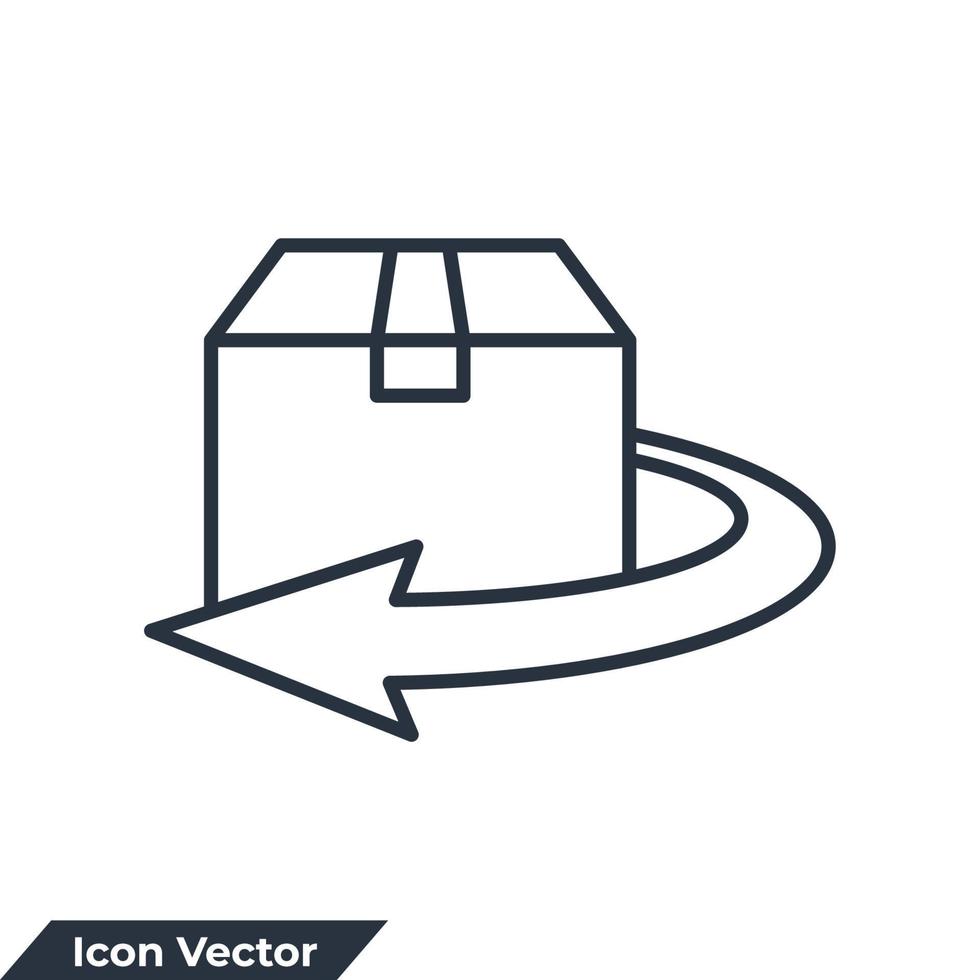 retour icône logo illustration vectorielle. livraison et modèle de symbole de retour gratuit pour la collection de conception graphique et web vecteur