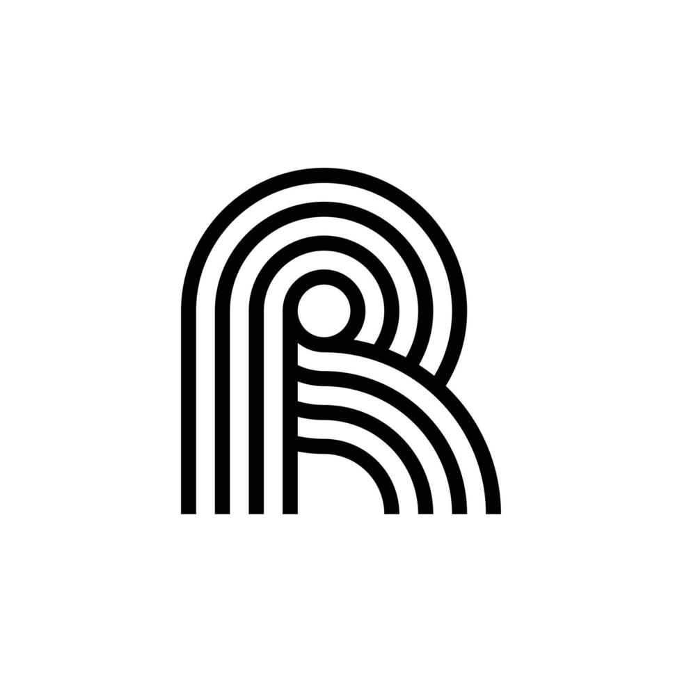 création de logo monogramme lettre r moderne vecteur