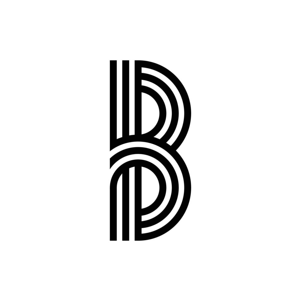 création de logo monogramme lettre b moderne vecteur