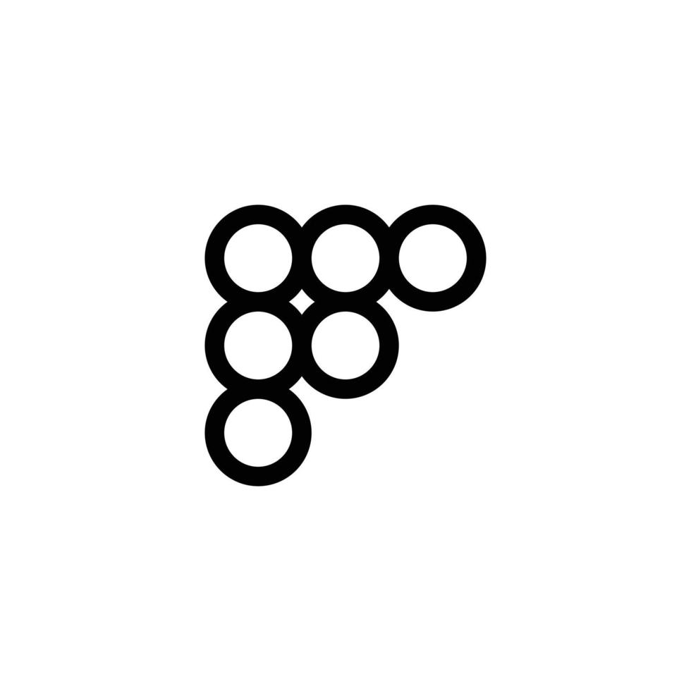 création de logo monogramme lettre f moderne vecteur