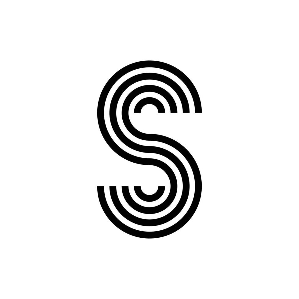 création de logo monogramme lettre s moderne vecteur