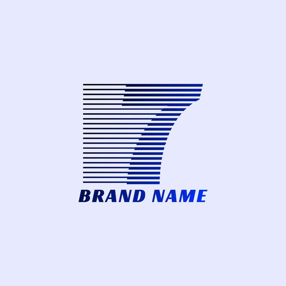 numéro 7 rayures initiales d'entreprise professionnelles création de logo vectoriel