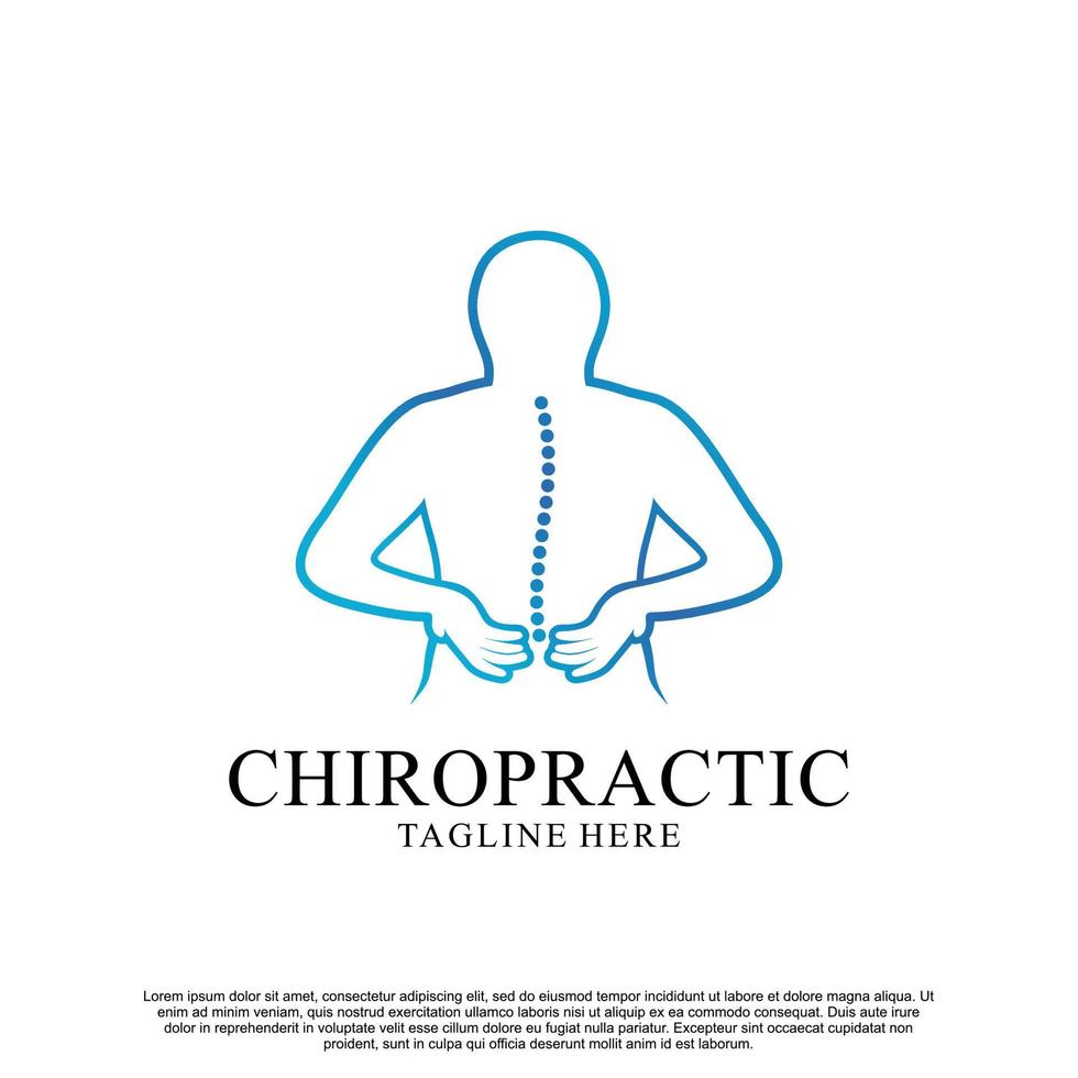 vecteur premium de conception de logo chiropratique