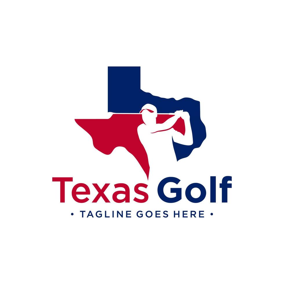 création de logo d'illustration de sports de golf texas vecteur