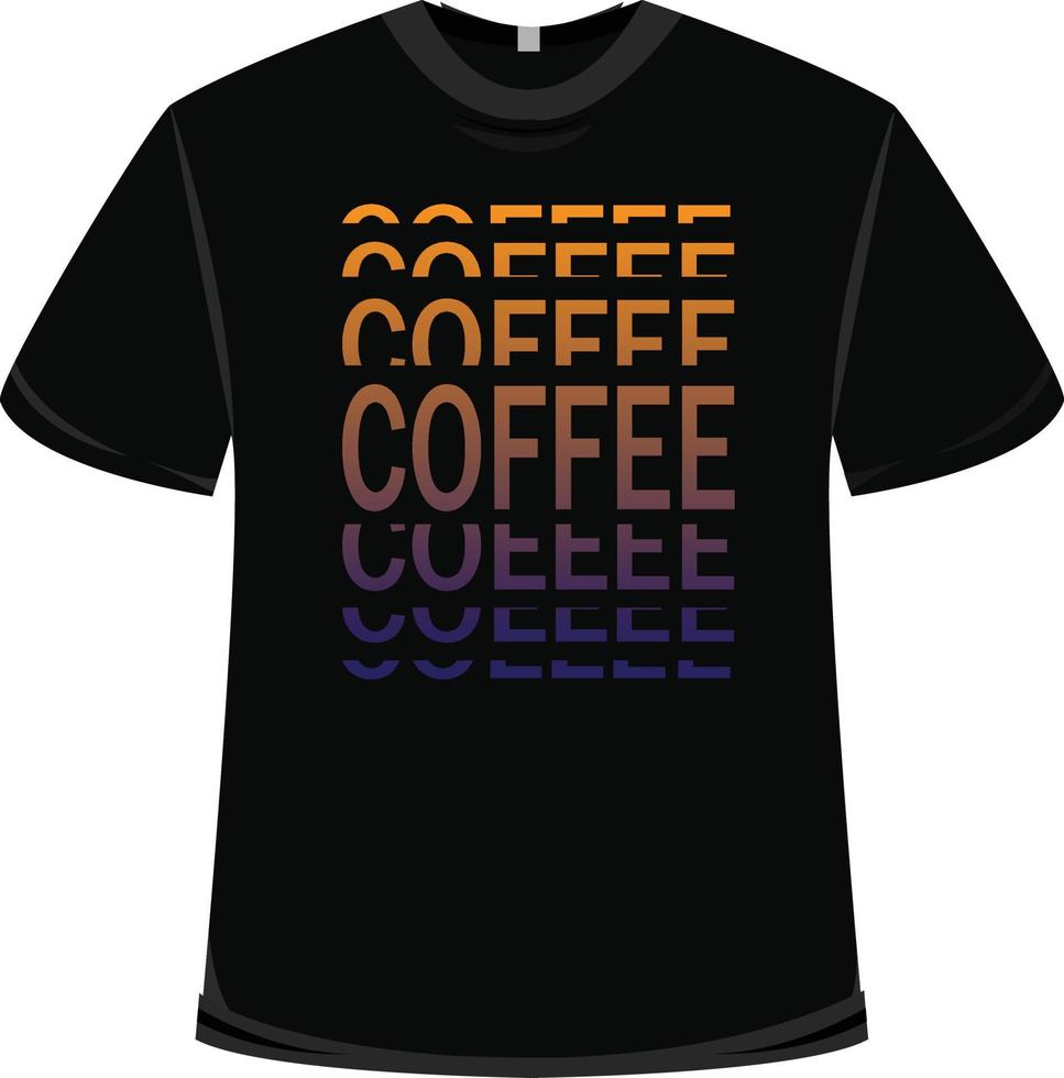 conception de t-shirt de la journée internationale du café vecteur