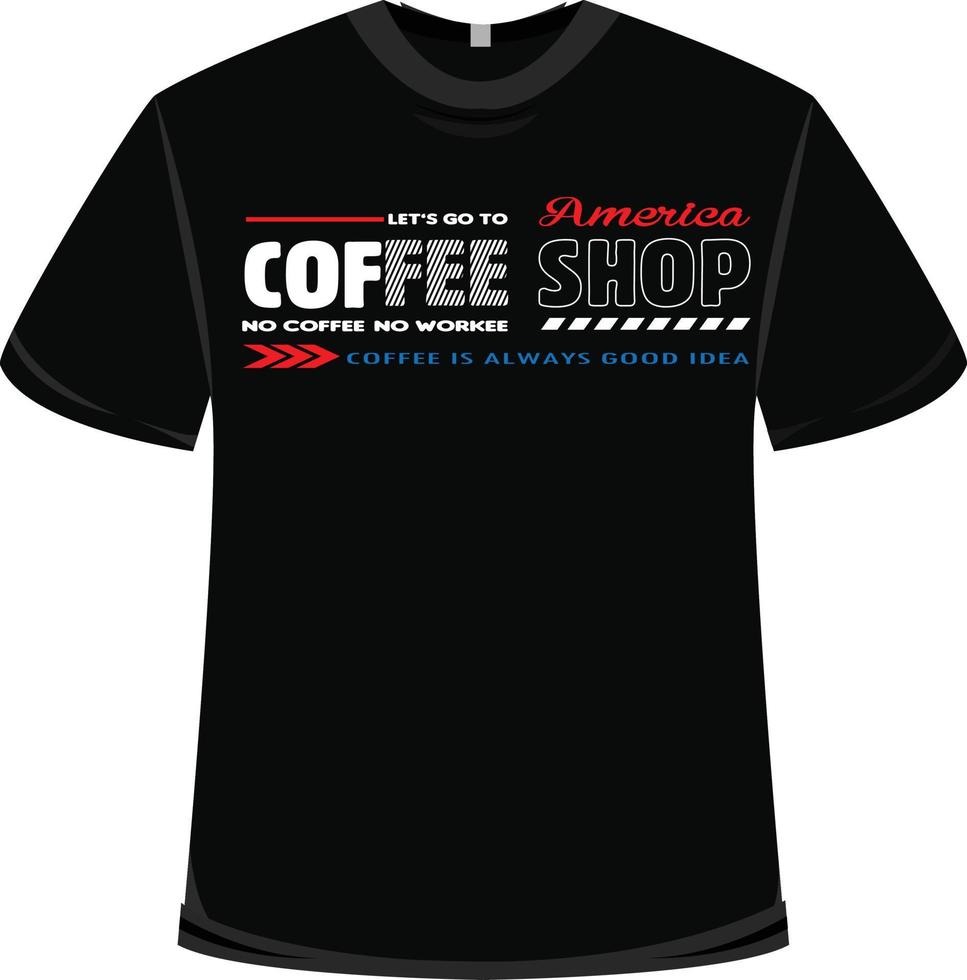 conception de t-shirt de la journée internationale du café vecteur