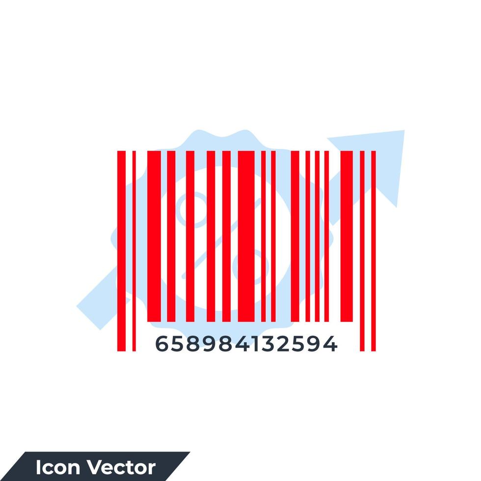 illustration vectorielle de code à barres icône logo. vérifier le modèle de symbole de code pour la collection de conception graphique et web vecteur