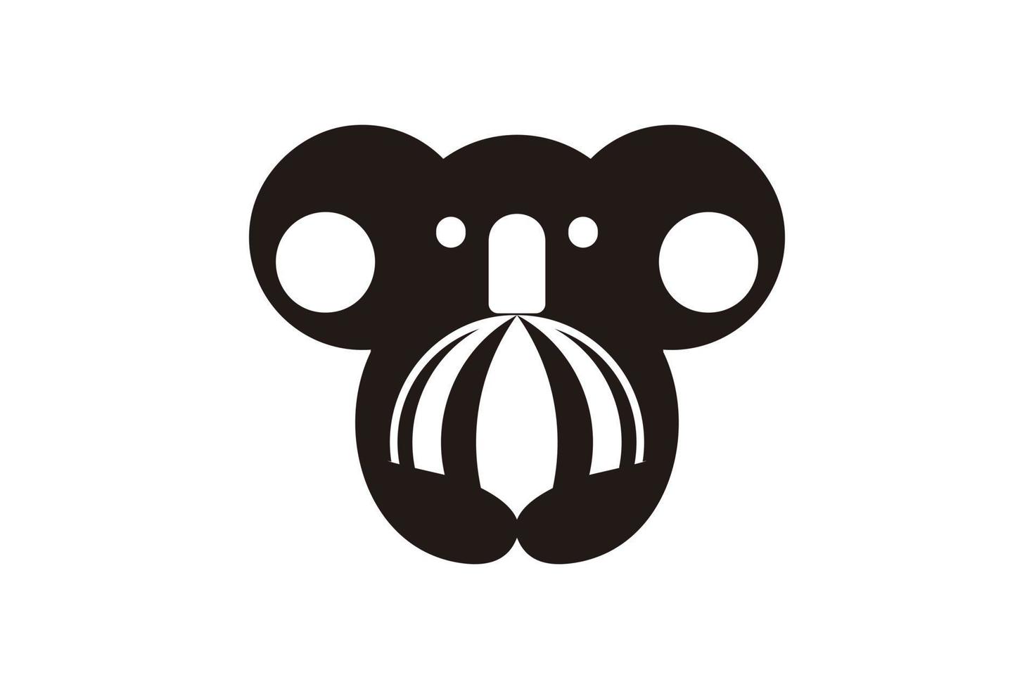 inspiration de conception de logo koala avec des ballons vecteur