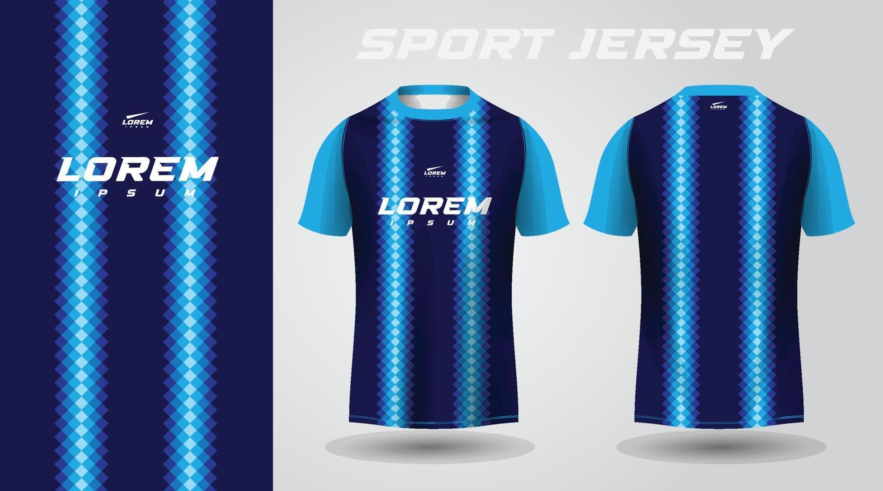 conception de maillot de sport t-shirt bleu vecteur