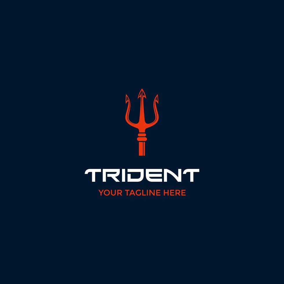 lance trident vintage de poseidon neptune dieu triton king logo design, adapté à vos besoins de conception, logo, illustration, animation, etc. vecteur