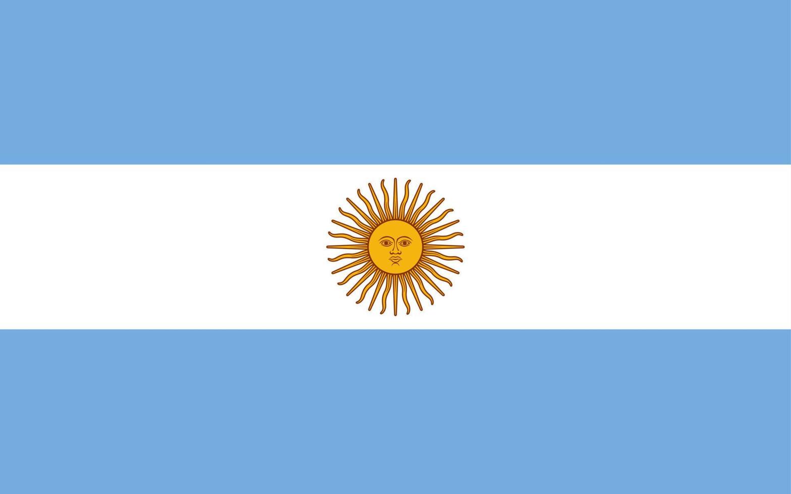 drapeau argentine symbole d'illustration vectorielle icône nationale du pays. liberté nation drapeau Argentine indépendance patriotisme célébration conception gouvernement international officiel symbolique objet Culture vecteur