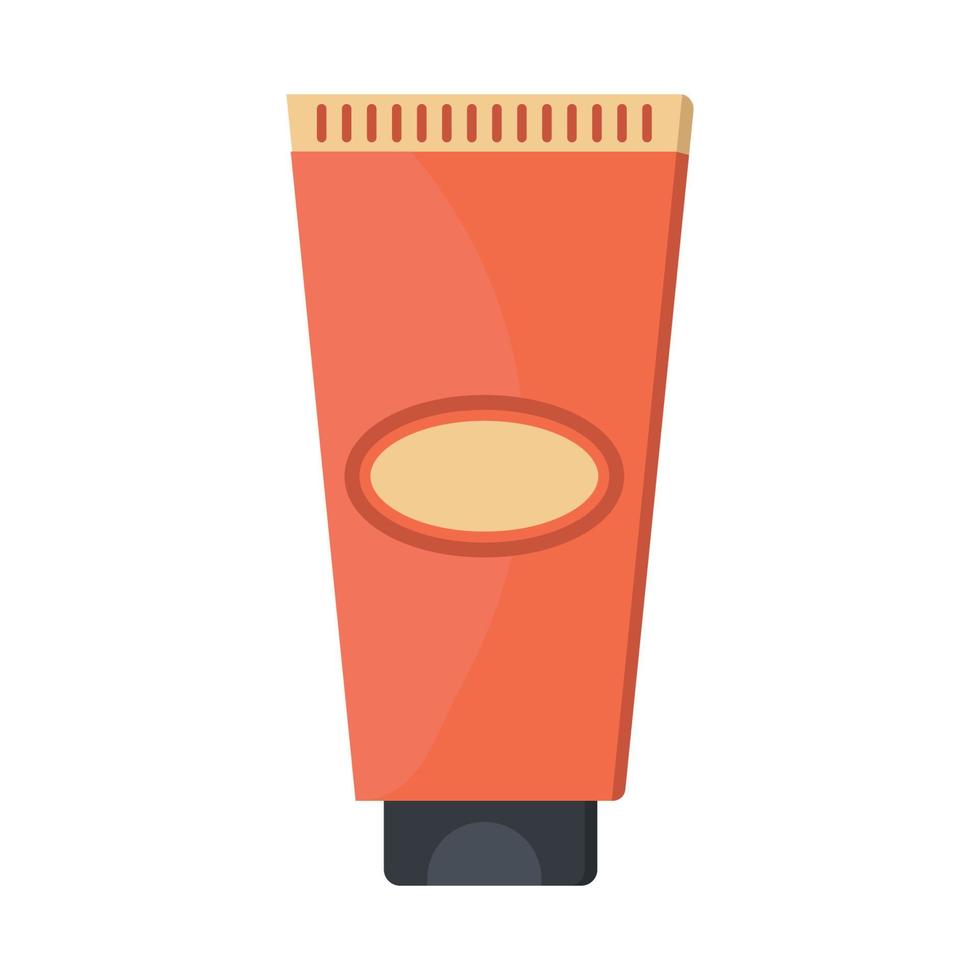 tube de crème lotion de récipient de vecteur de soins cosmétiques blanc isolé. illustration de bouteille en plastique gel et peau de paquet de beauté. hydratant de produit médical et icône d'objet liquide. masque de maquillage en pâte propre