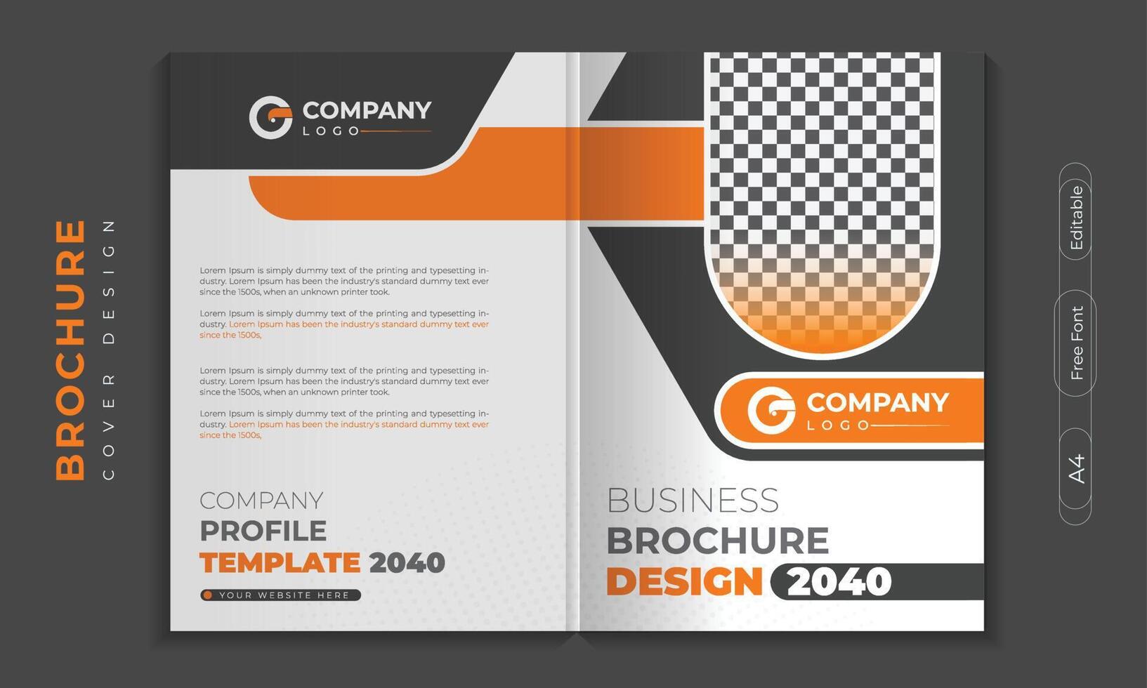 conception de couverture de brochure ou modèle de profil d'entreprise défini pour les entreprises. affiche, rapport annuel, catalogue, dépliant en a4 avec des formes géométriques colorées. vecteur