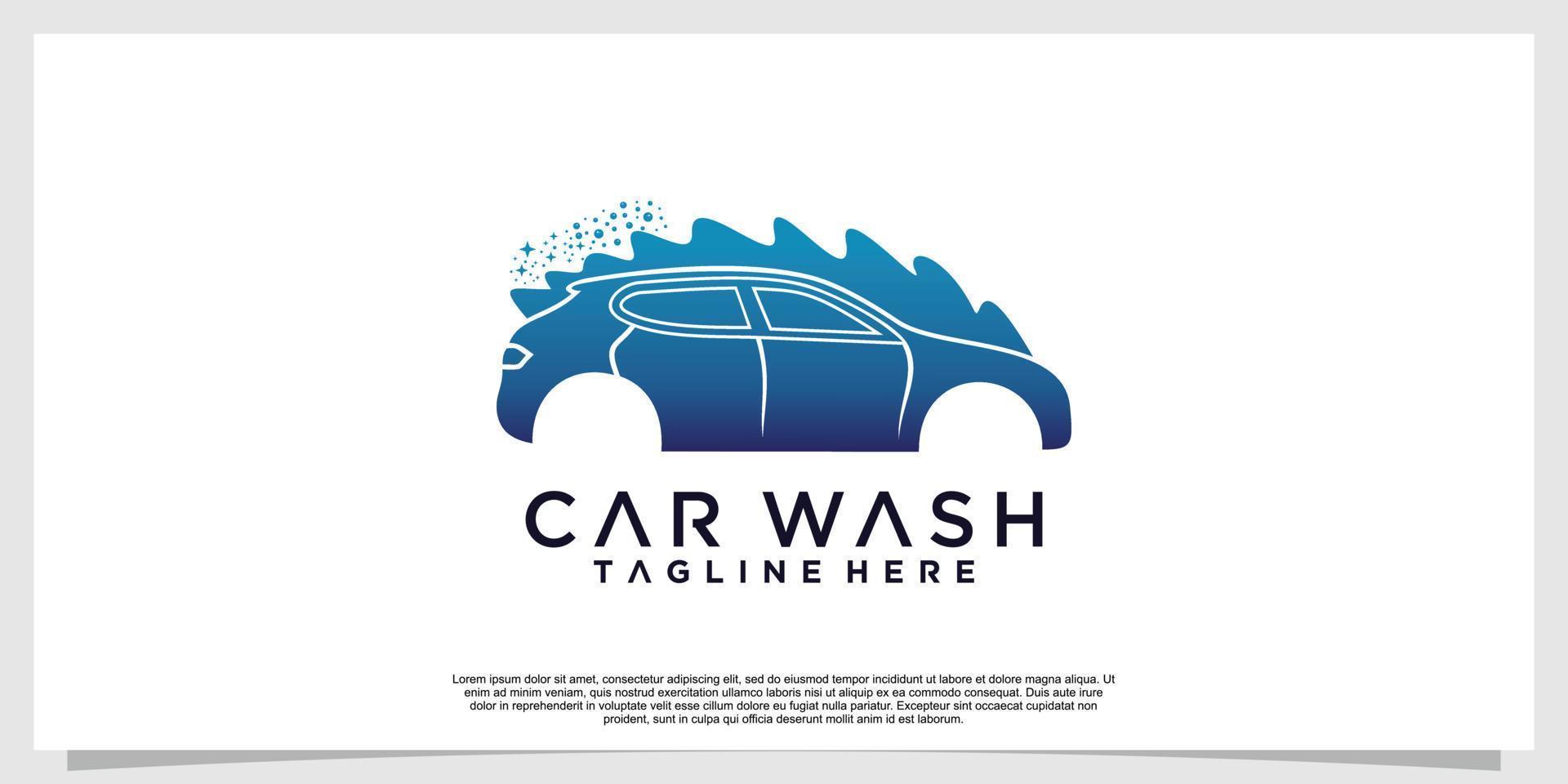 modèle de conception de logo de lavage de voiture vecteur premium