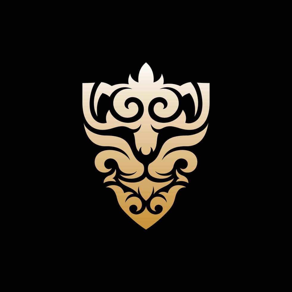 lion animal ornement logo créatif de luxe vecteur