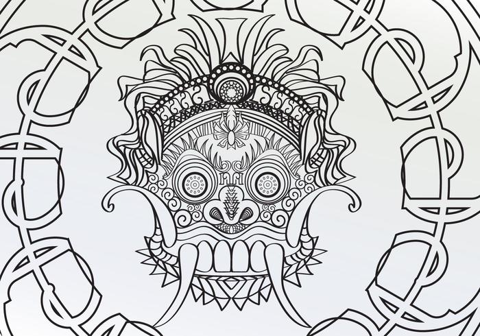 Coloriage Adult Barong Page Vector