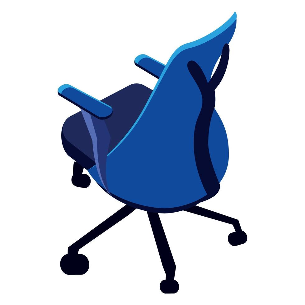 technologie de chaise gamer bleue vecteur
