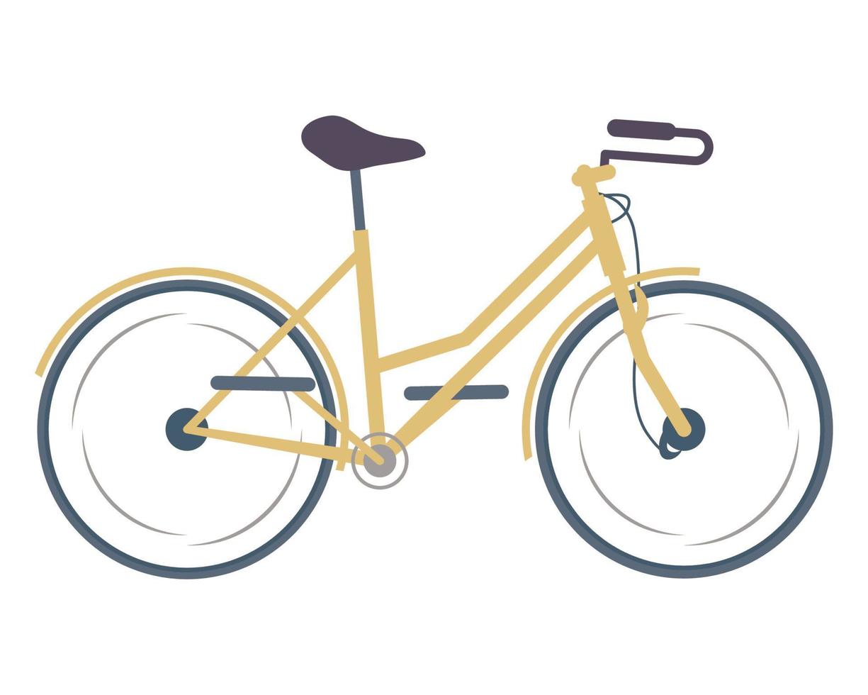 véhicule à vélo jaune vecteur