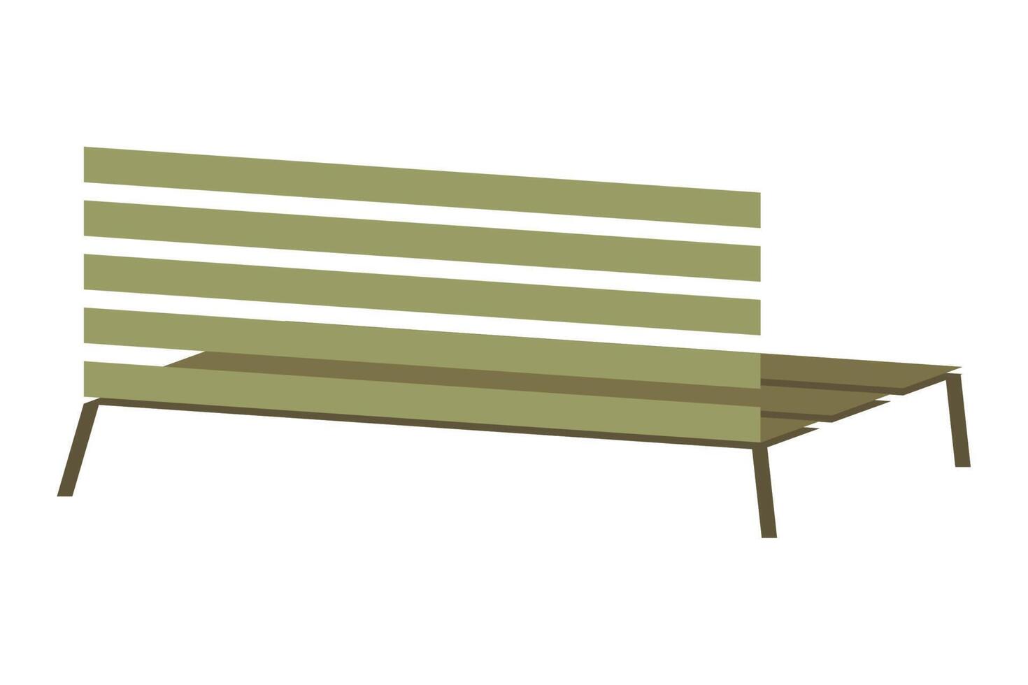 banc de parc de couleur verte vecteur