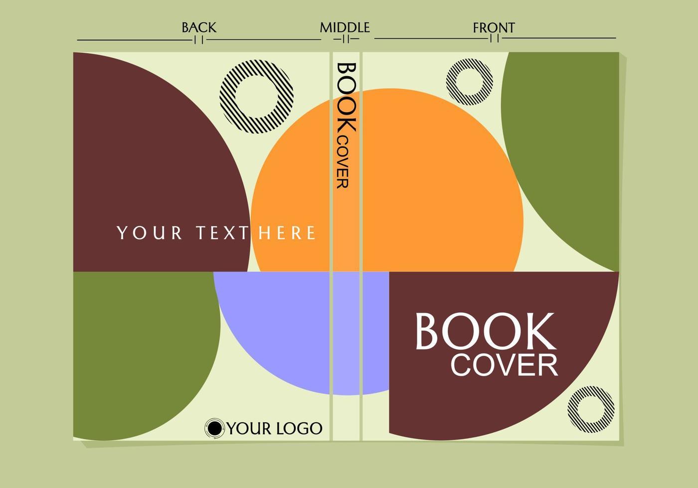 ensemble de conceptions de couverture de livre avec motif de dessin de cercle abstrait. fond géométrique vecteur