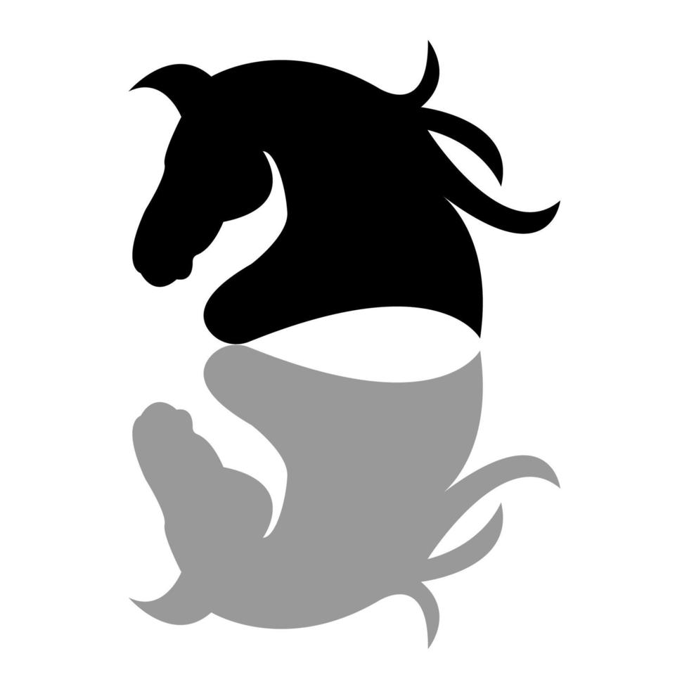 vecteur d'illustration d'icône de cheval