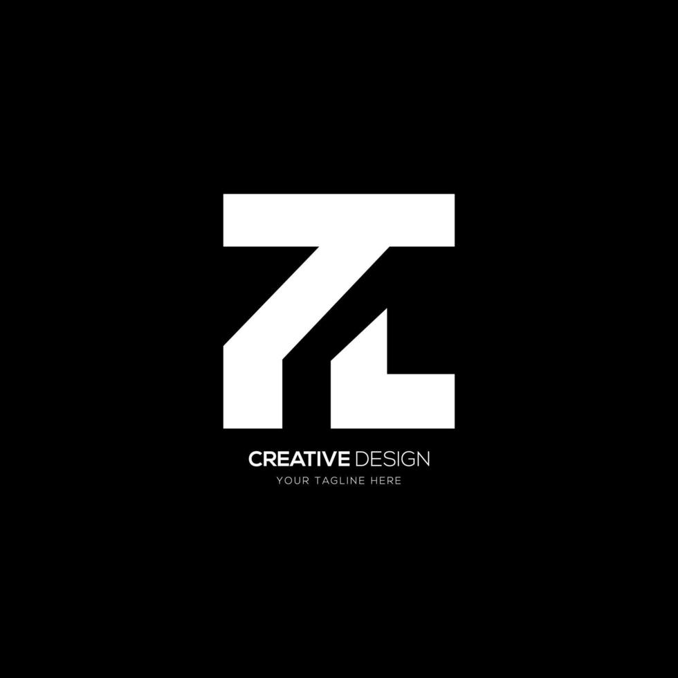 tl lettre créative logo abstrait marque vecteur