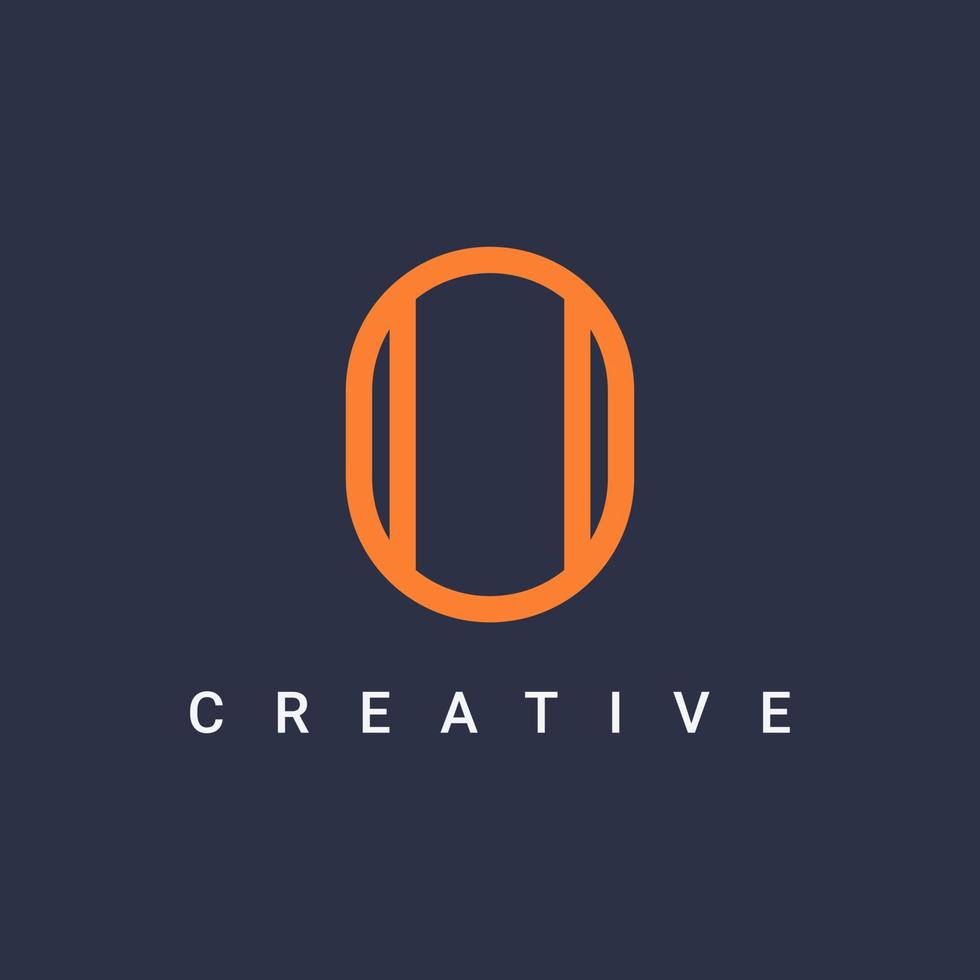 o création de logo de symbole d'icône de lettre, création vectorielle de logo de type de ligne minimaliste et créative vecteur