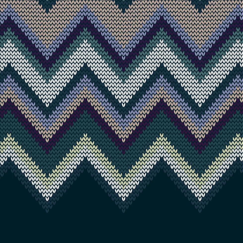 conception de texture de tissu tricoté vert foncé. avec une texture tricotée bleu foncé, rouge, rose, verte colorisée. texture de tricot textile traditionnel de modèle traditionnel vecteur