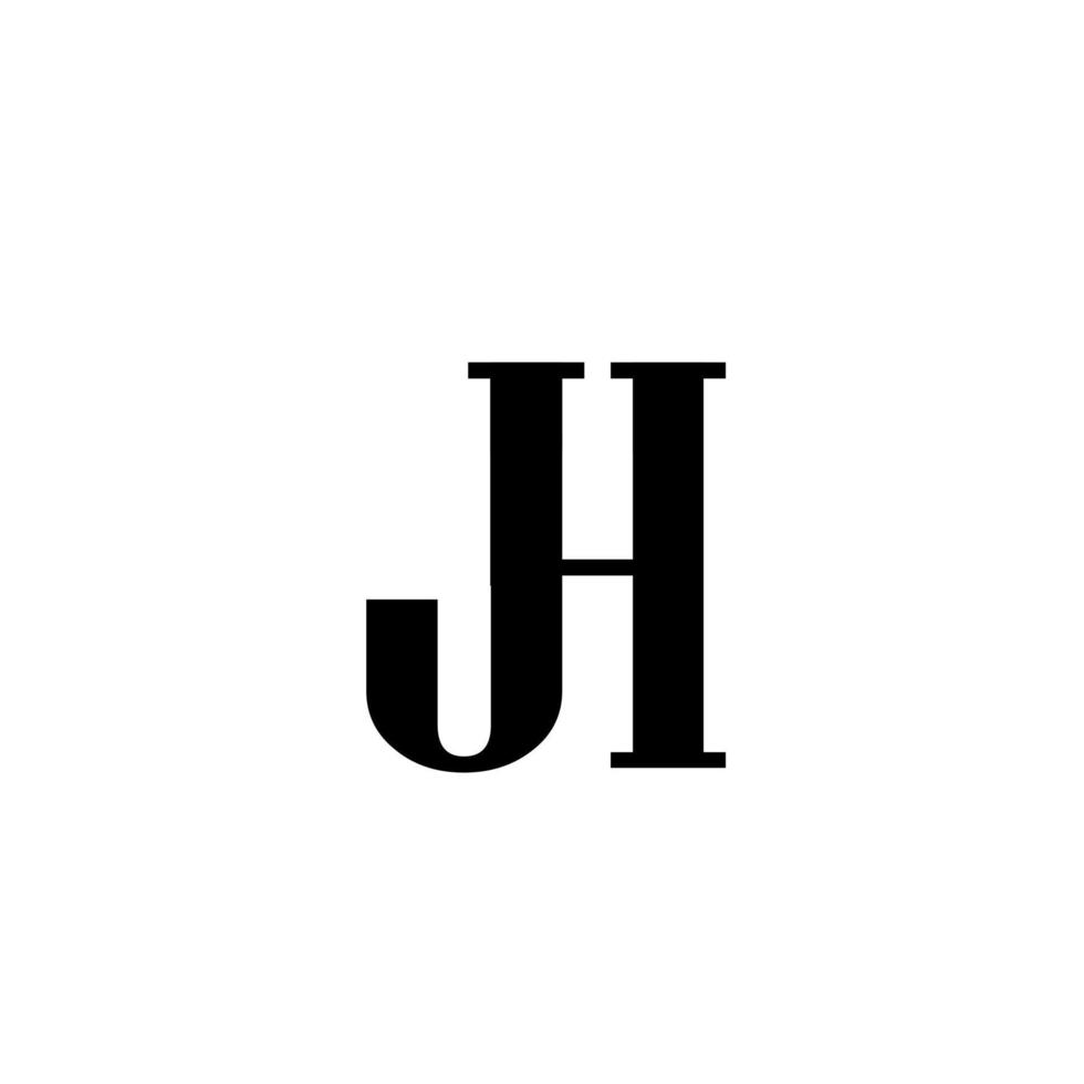 lettre initiale jh icône vecteur logo modèle illustration conception pro vecteur