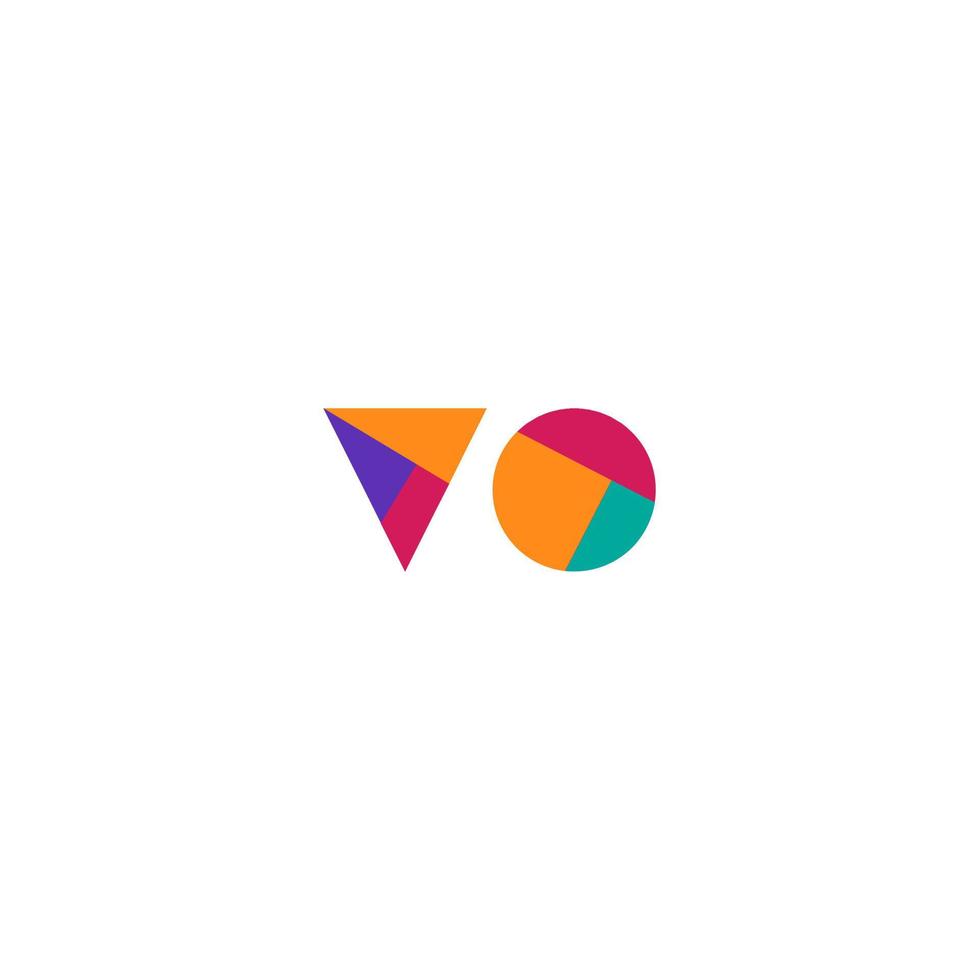 vecteur de conception de logo lettre colorée pro