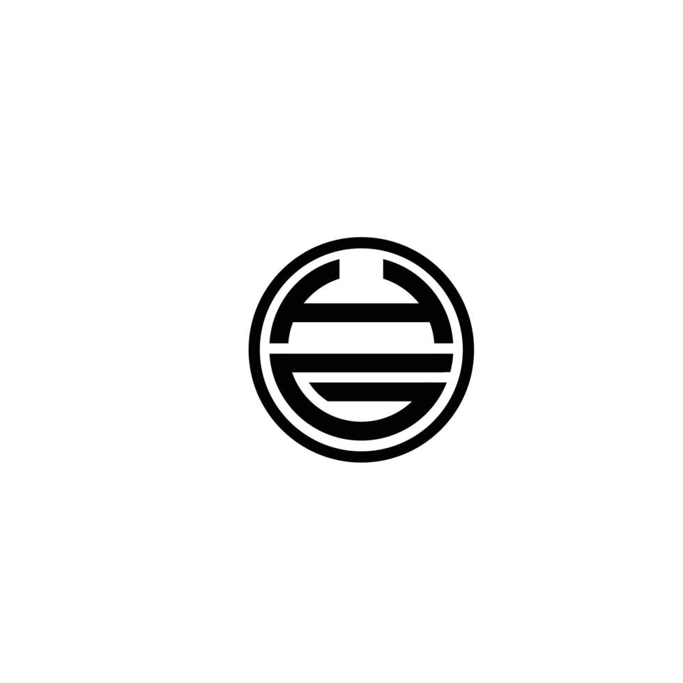 lettre initiale hg icône vecteur logo modèle illustration conception pro vecteur