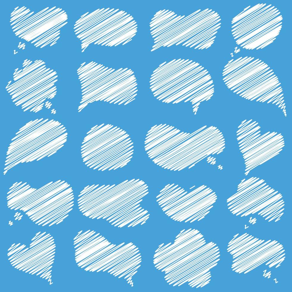 grand ensemble de bulles de discours vides. vecteur de nuages de chat en ligne isolé sur fond blanc. éléments infographiques pour votre conception. illustration vectorielle stock