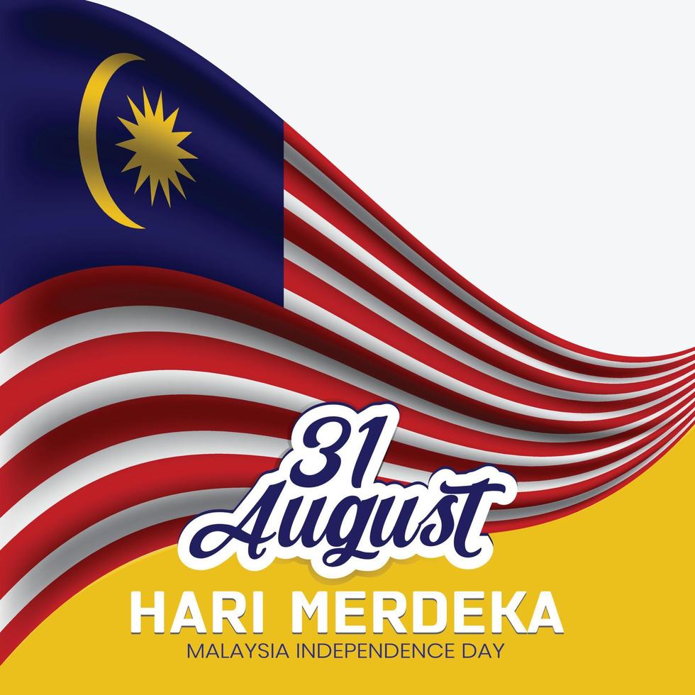illustration de conception de modèle de vecteur de jour indépendant malaisie.hari merdeka design. conception du 31 août