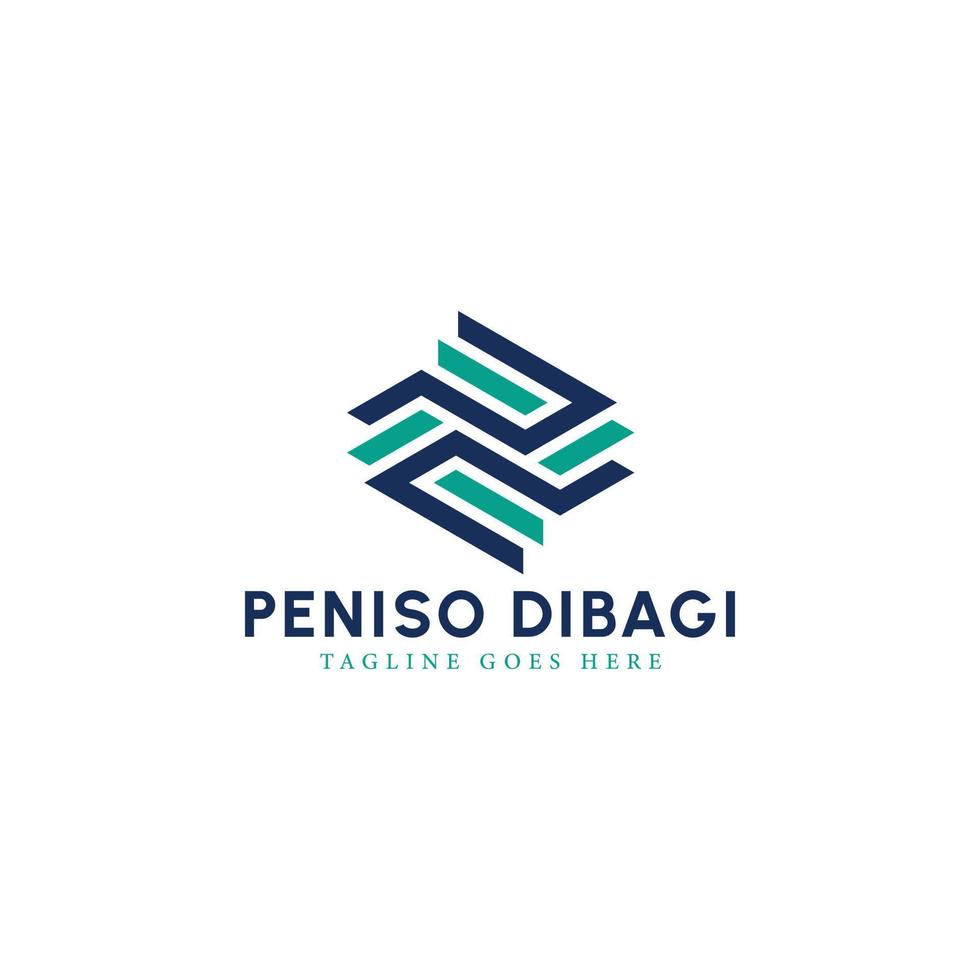 lettre initiale abstraite logo pd ou dp en couleur bleue isolé sur fond blanc appliqué pour le logo de services de conseil aux entreprises également adapté pour les marques ou les entreprises ont le nom initial dp. vecteur