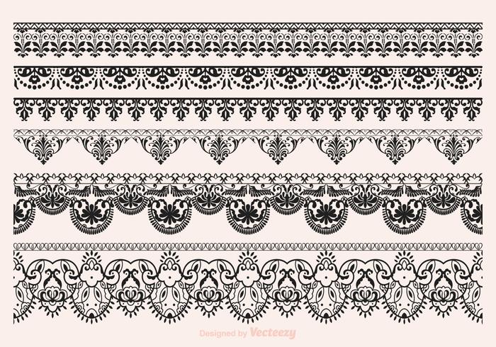 Vector Free Lace Vector Borders