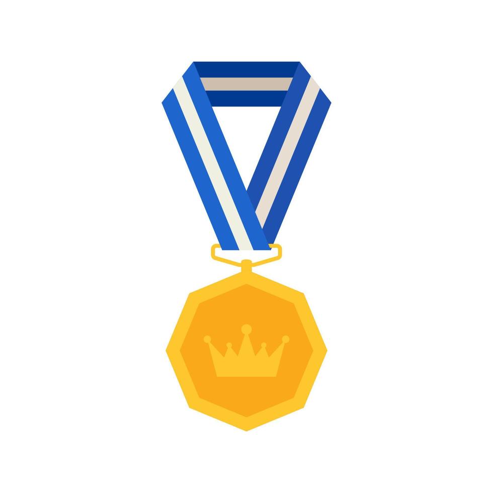 médaille d'or avec ruban. illustration vectorielle vecteur