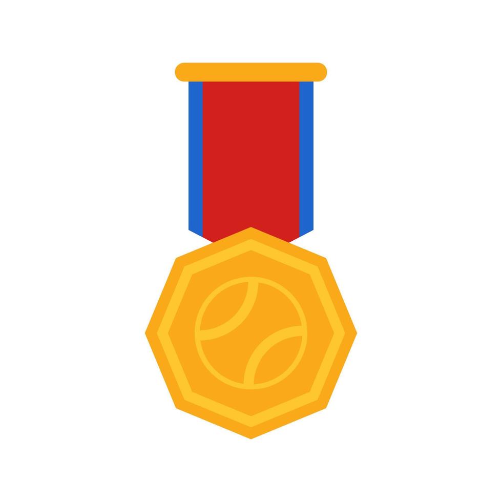 médaille d'or avec ruban. illustration vectorielle vecteur