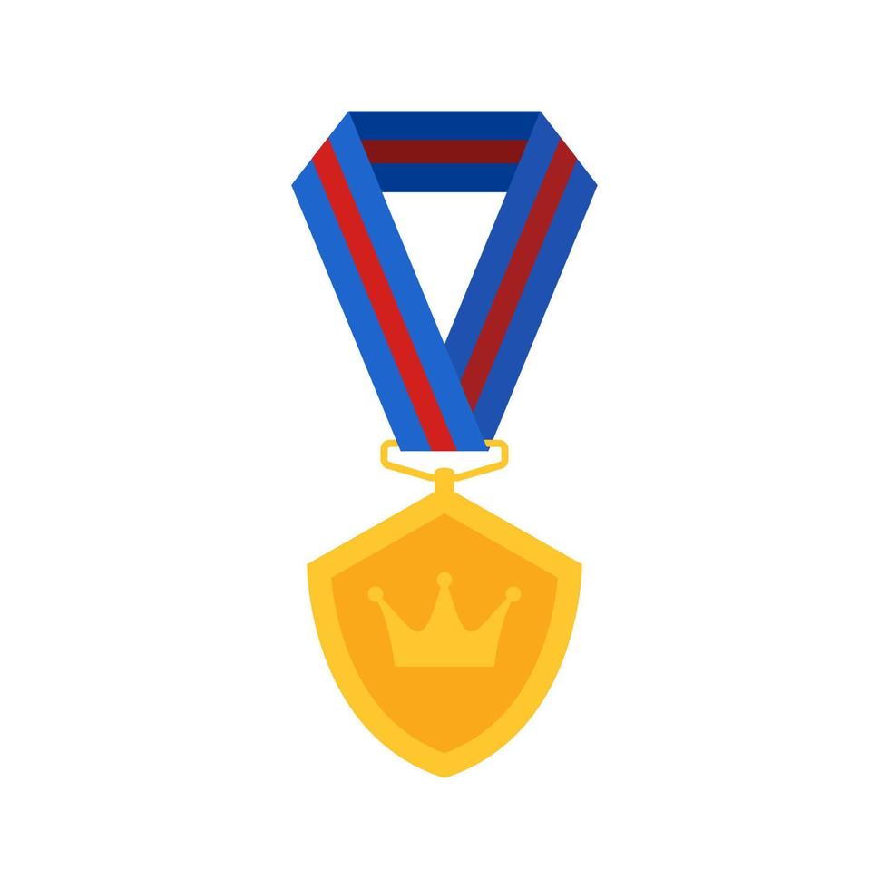 médaille d'or avec ruban. illustration vectorielle vecteur