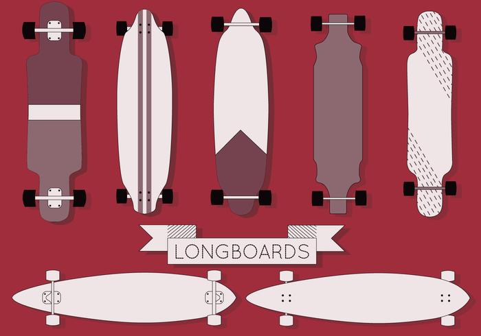 Vecteur longboard gratuit