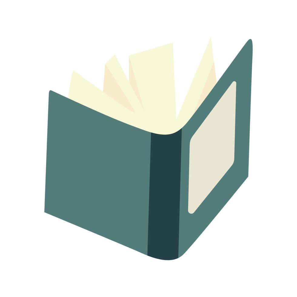 illustration vectorielle de symbole de style dessin animé de conception de livre ouvert plat, illustration vectorielle vecteur