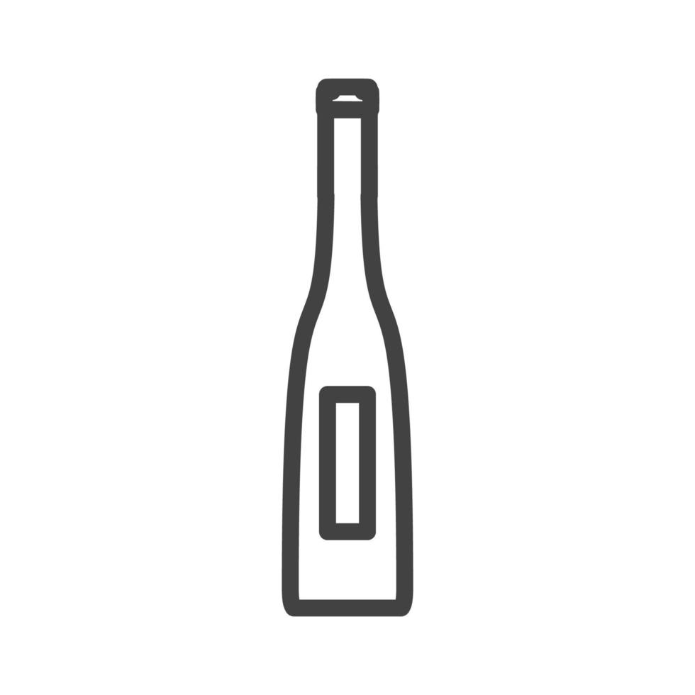 icône d'illustration vectorielle de bouteille verre boisson. symbole de boisson de récipient en plastique liquide et objet d'étiquette de barre d'alcool. signe graphique alimentaire soda ou bière blanc isolé. Aperçu de la silhouette du produit pub vierge vecteur