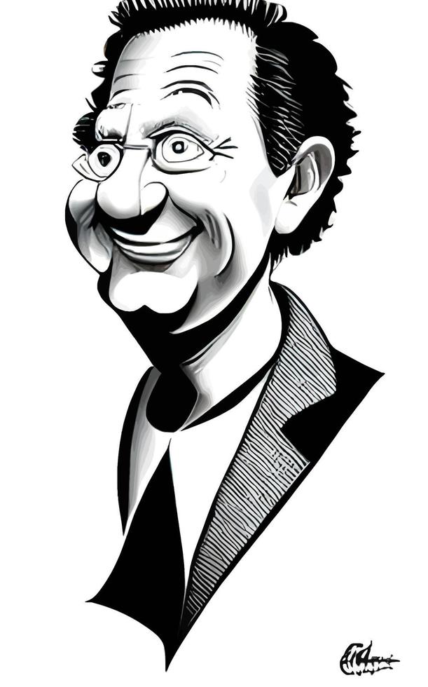 caricatures comiques de vieil homme heureux vecteur