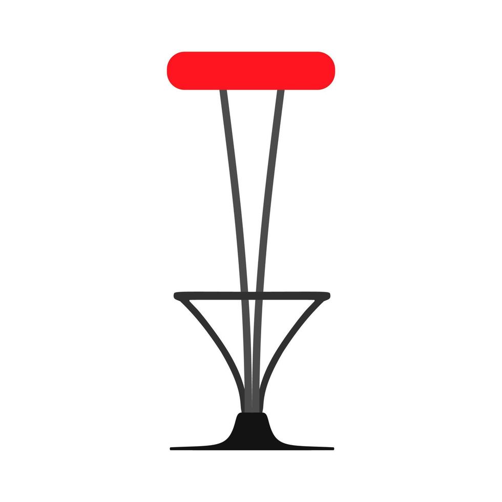 icône de vecteur d'élément de symbole de décoration de chaise de bar. restaurant tabouret haut mobilier intérieur illustration de la salle