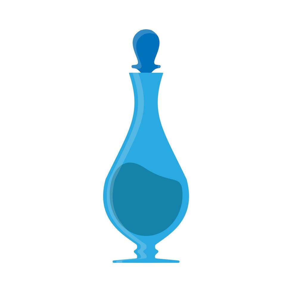 vecteur d'icône de boisson bleue carafe. carafe bar contenant en verre gros plan de soude. boire de l'eau cruche illustration de cuisine