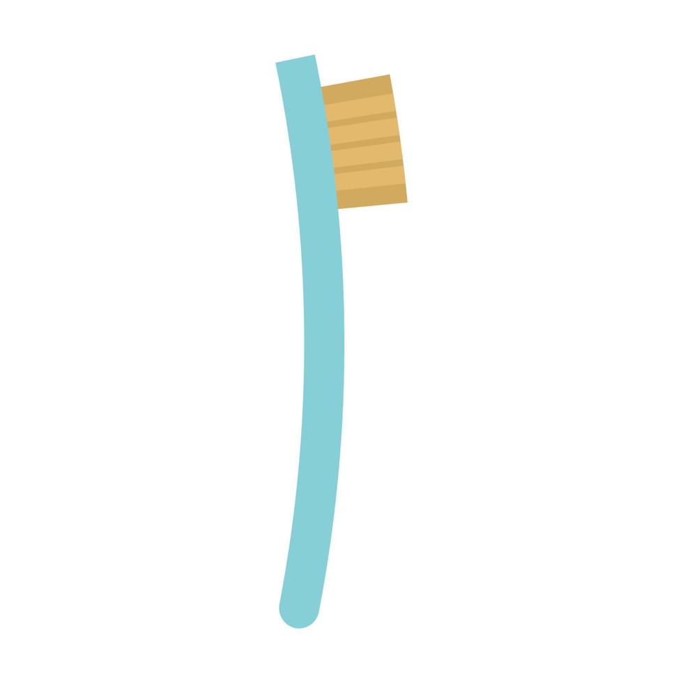 brosse à dents pour illustration vectorielle d'hygiène dentaire. nettoyer l'icône de brosse de santé de soins dentaires blanc isolé. symbole de protection médicale saine et signe de nettoyage de l'équipement buccal. outil de brossage pour salle de bain vecteur