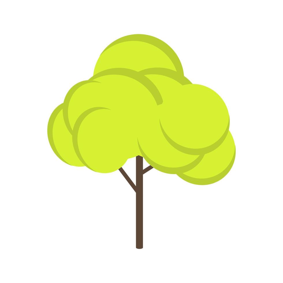 arbre plante feuille nature vector illustration forêt vert d'été. environnement de conception icône de plante d'arbre illustration de jardin blanc isolé simple. paysage abstrait élément floral dessin animé icône parc