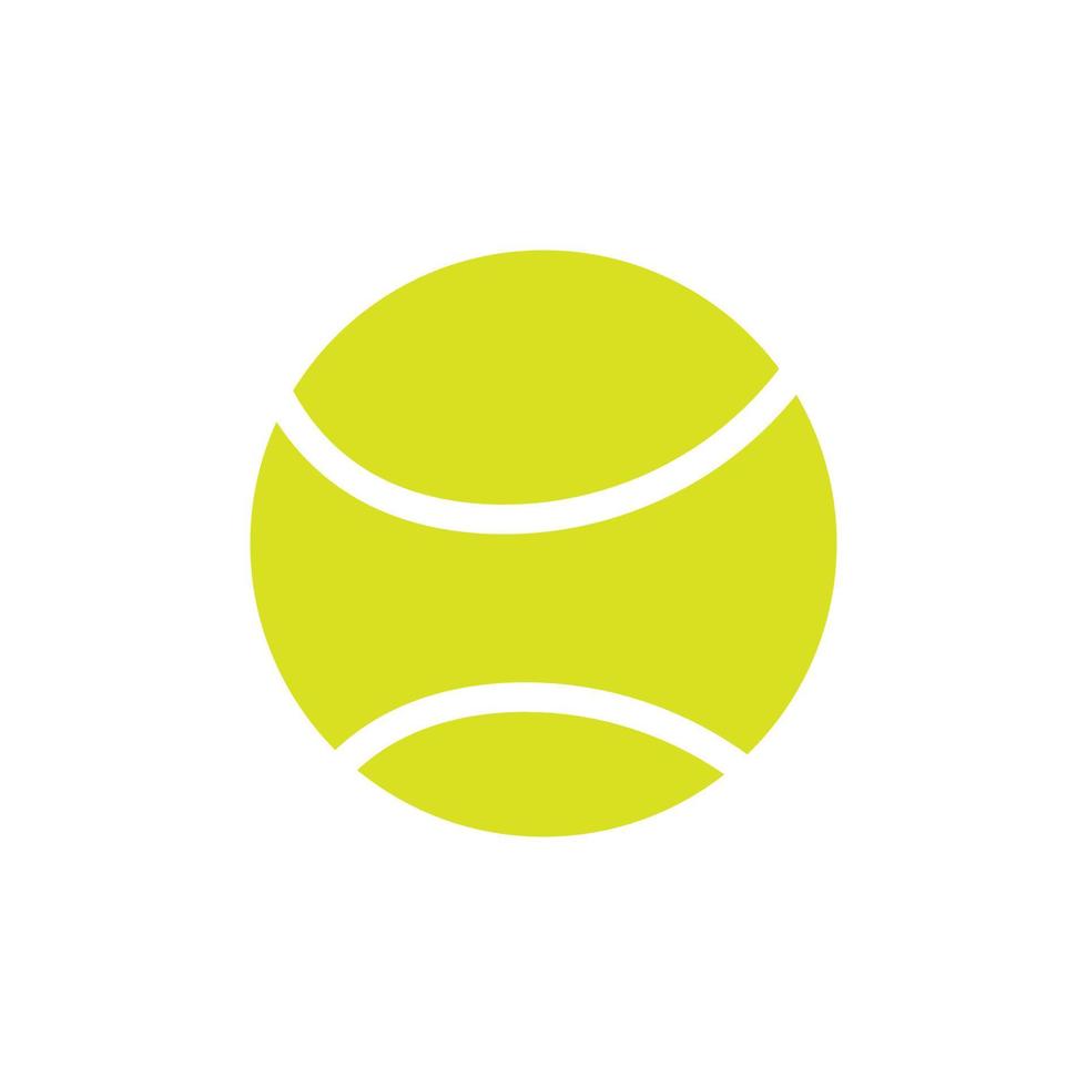 illustration d'équipement d'icône de jeu de balle de tennis de vecteur de sport. symbole balle de tennis vert isolé sphère compétition cercle loisirs rond objet icône.' élément de balle de sport gros plan simplicité avec courbe