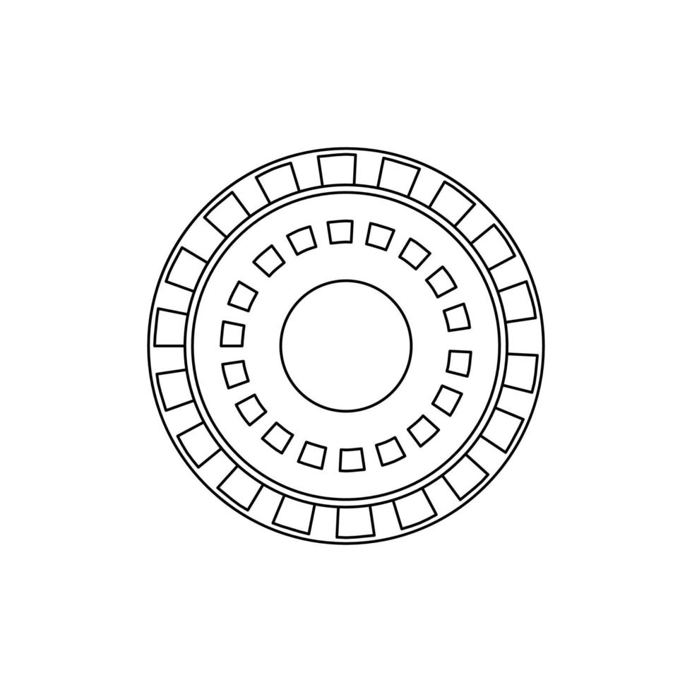 illustration de l'icône vectorielle ovni contour du vaisseau spatial extraterrestre. symbole de la technologie de la science volant dans l'espace et véhicule futuriste isolé fond blanc ligne mince vecteur