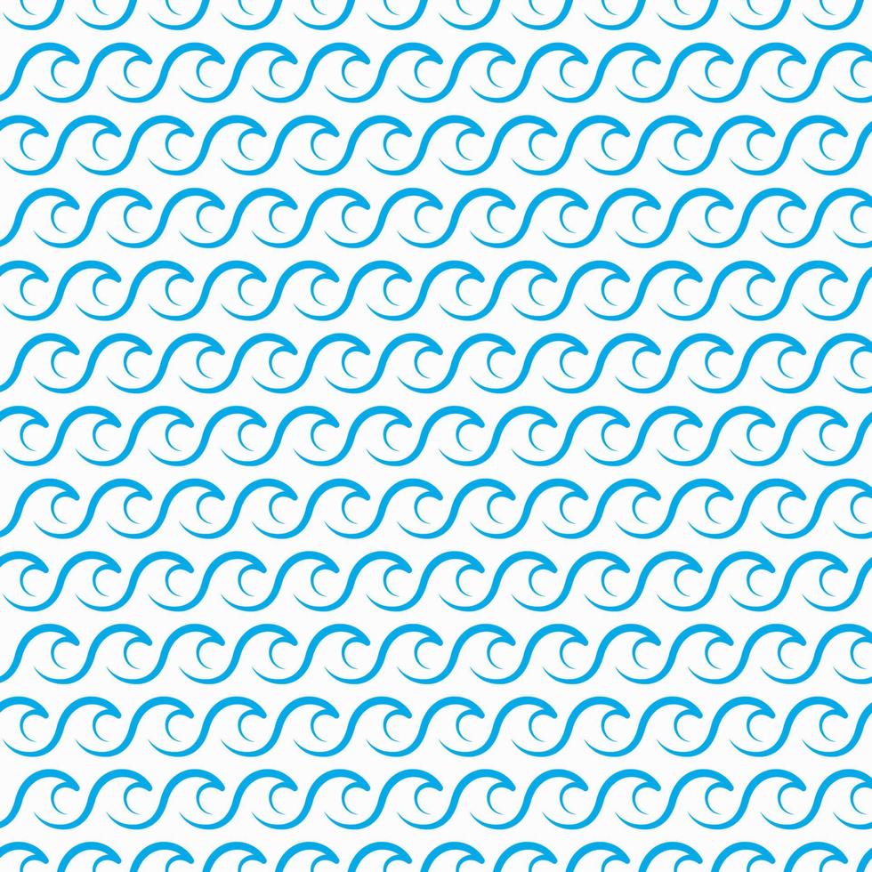 modèle sans couture simple de vagues de l'océan et de la mer bleu vecteur