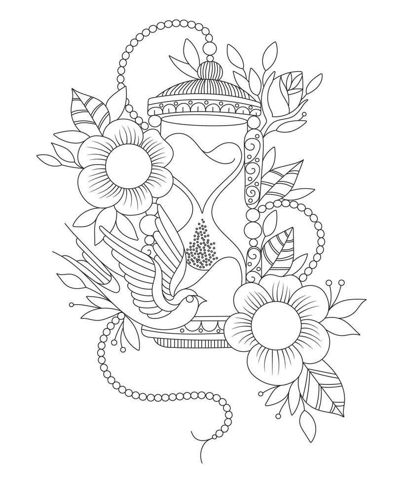 coloriage pour vecteur gratuit adulte